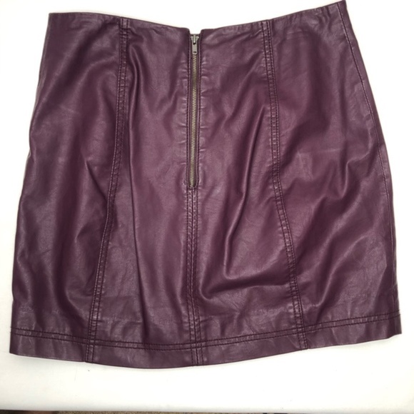 Free People Modern Femme Faux Leather Mini Skirt 6 - Picture 7 of 8